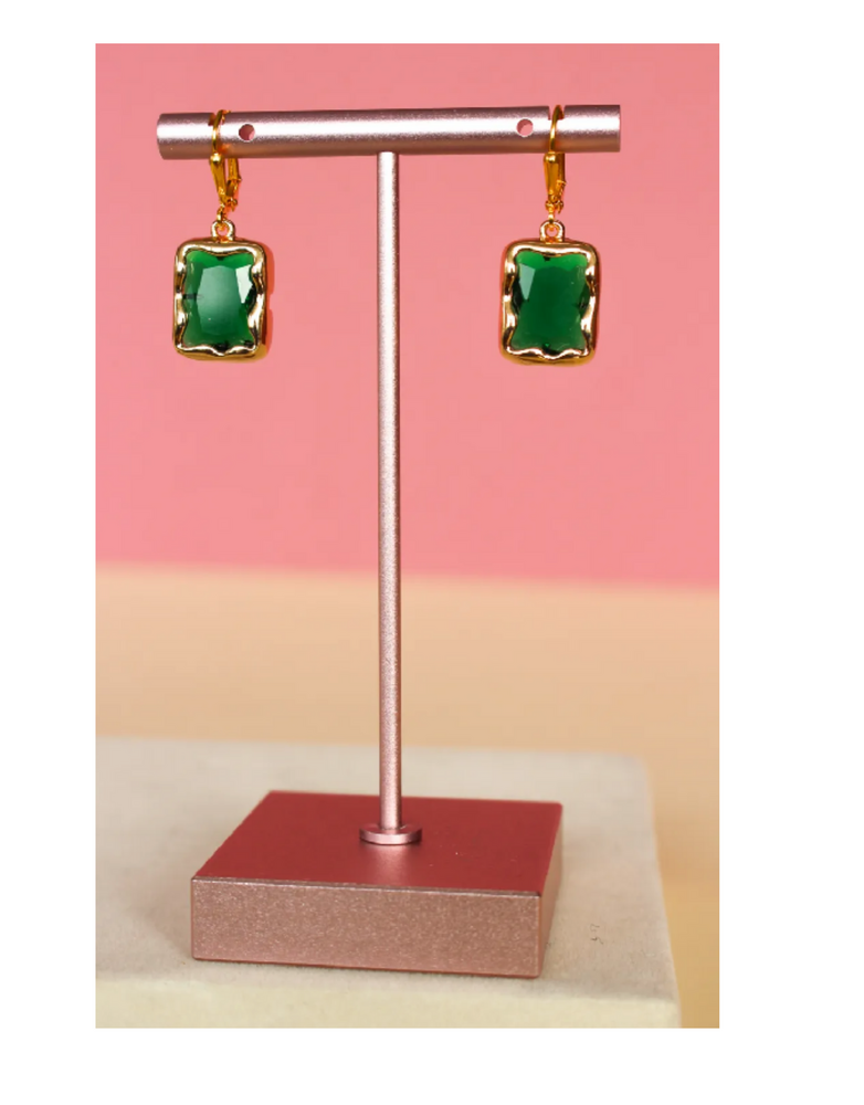 K KAJOUX Pop Emerald Short Earrings
