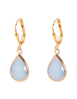K KAJOUX Ellie Teardrop  Sky Blue Short Earrings
