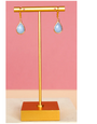 K KAJOUX Ellie Teardrop  Sky Blue Short Earrings