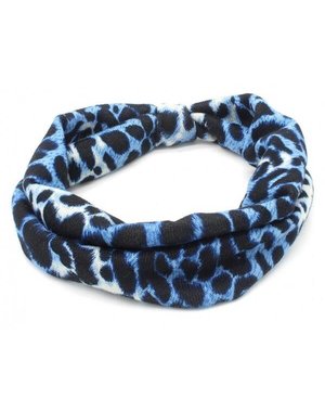  Haarband dierenprint blauw