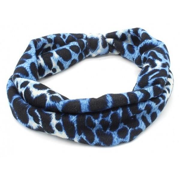 Haarband dierenprint blauw