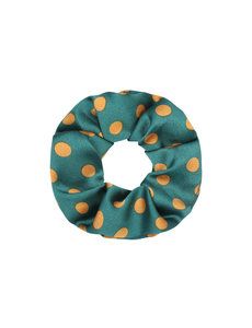  Scrunchie Satin Green dot