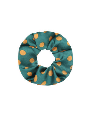  Scrunchie Satin Green dot