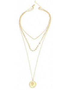  Ketting 3 laags | Queen | Goud