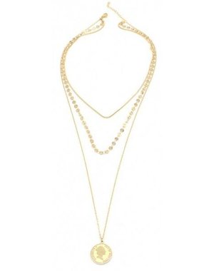  Ketting 3 laags | Queen | Goud