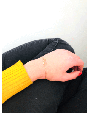  Armband - infinity - goudkleurig — Zilver