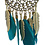 Ketting Bohemian Style Blauwe veren  — Blauw