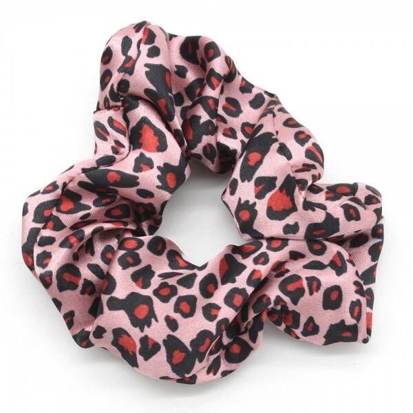 Scrunchie Dierenprint  — Roze