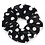 Scrunchie Velvet Stippen | Zwart