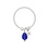 Yehwang Ring kraal Star  — Zilver Blauw