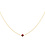 Yehwang Ketting minimalistisch met steen — Rood