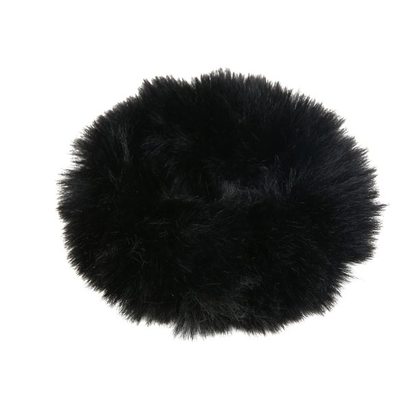 Scrunchie Fluffy | Diverse kleuren  — Zwart