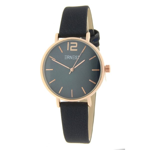 Ernest Ernest Horloge Mini - Navy - Rose goud