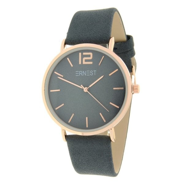 Ernest Horloge Stonewash blauw - Rose goud