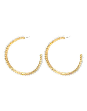 Yehwang Oorbellen Pearls Hoops