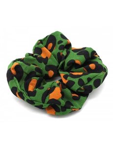  Scrunchie  dierenprint Groen