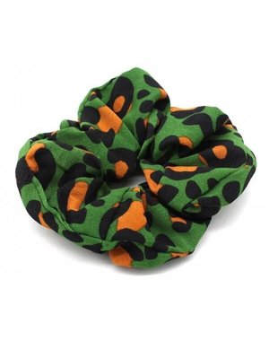  Scrunchie  dierenprint Groen