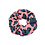 Merkloos Scrunchie luipaardprint — Roze met blauw