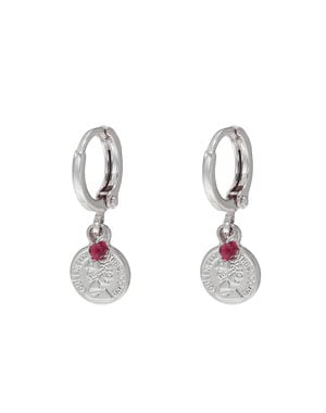 Yehwang Oorbellen Munt Little Queen | Zilver