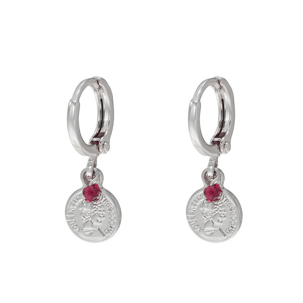 Yehwang Oorbellen Munt Little Queen | Zilver