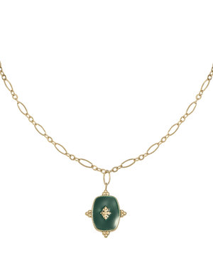 Yehwang Ketting Precious Leaf  — Groen