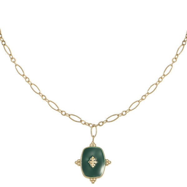 Yehwang Ketting Precious Leaf  — Groen