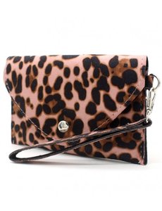  Clutch dierenprint oud roze