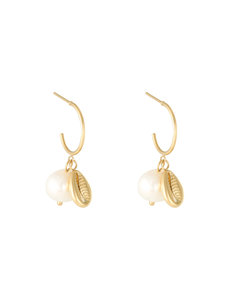 Yehwang Oorbellen Pearl With Shell | Goud