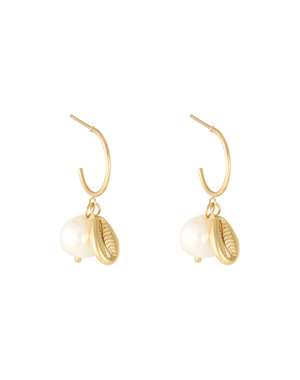 Yehwang Oorbellen Pearl With Shell | Goud