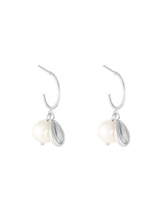 Yehwang Oorbellen Pearl With Shell | Zilver