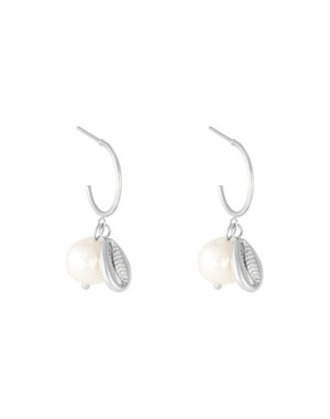 Yehwang Oorbellen Pearl With Shell | Zilver