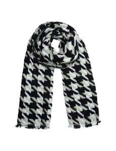 Yehwang Sjaal Dames Houndstooth | Zwart - Wit