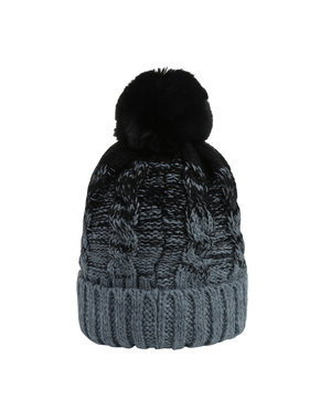 Yehwang Muts  Beanie Vulcano | Zwart - Grijs