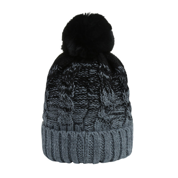 Yehwang Muts  Beanie Vulcano | Zwart - Grijs