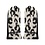 Yehwang Handschoenen luipaardprint | Wit - Zwart