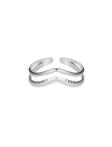 Yehwang Ring Double Wave | Zilver