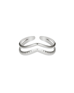 Yehwang Ring Double Wave | Zilver