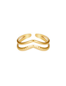 Yehwang Ring Double Wave | Goud