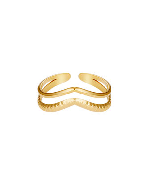 Yehwang Ring Double Wave | Goud