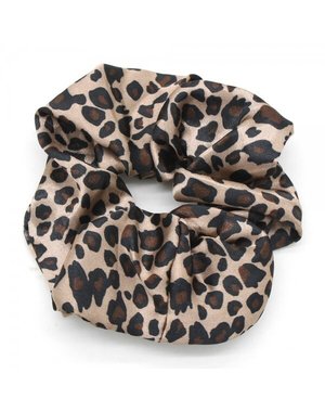  Scrunchie Dierenprint  — Bruin