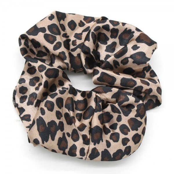 Scrunchie Dierenprint  — Bruin