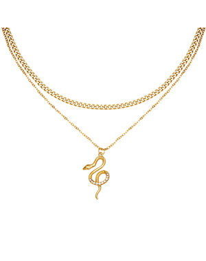 Yehwang Ketting Slang dubbel | Goud