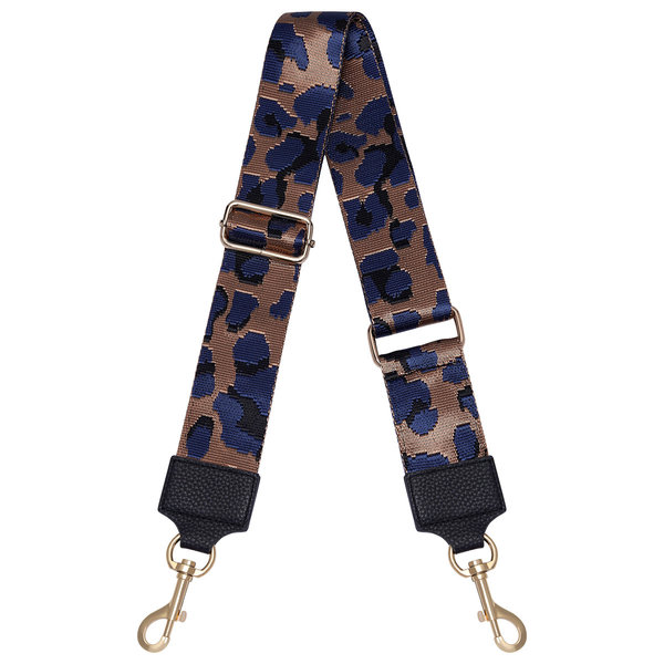 Yehwang Schoudertas band - Bag strap - Panterprint | Blauw