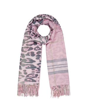 Yehwang Sjaal Dames Striped | Roze