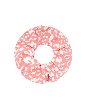 Yehwang Scrunchie Diereprint Pastel | Zalm roze