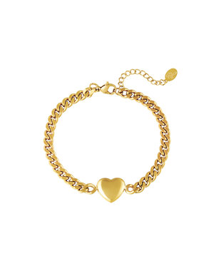 Yehwang Armband Geketend hart | Goud