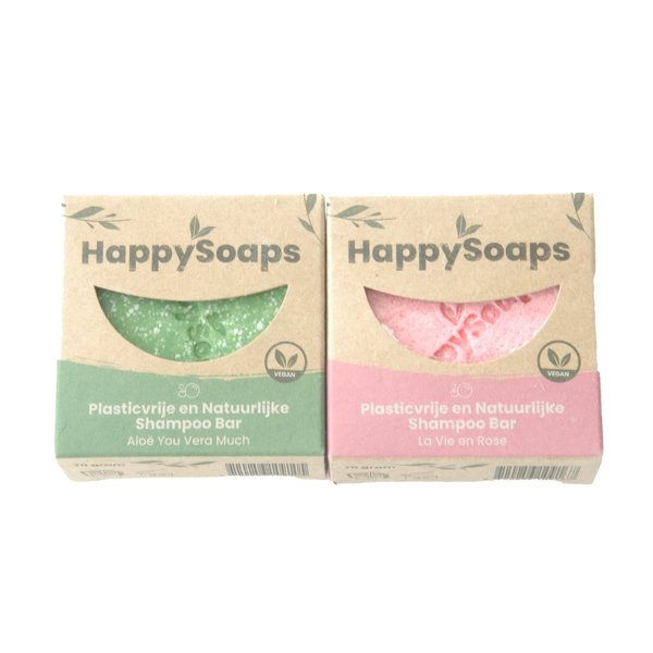 Happy Soaps HappySoaps Shampoo bar set | Rose en Aloë Vera