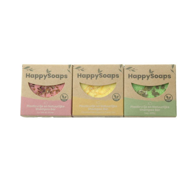 Happy Soaps HappySoaps Shampoo bar set | Rose, Tea en Chamomile