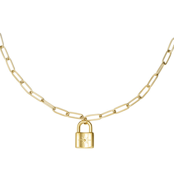 Yehwang Ketting met slotje | Goud