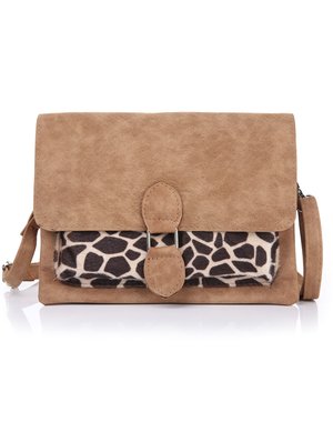 Next Lvl Schoudertas Giraffe  | Beige